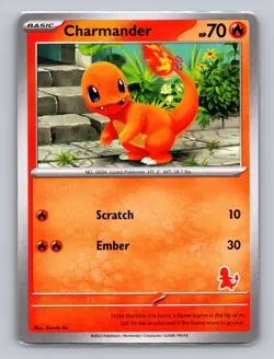 Charmander (Charmander Stamped) My First Battle Deck Promo Rare Pokemon Card NM - Image 1