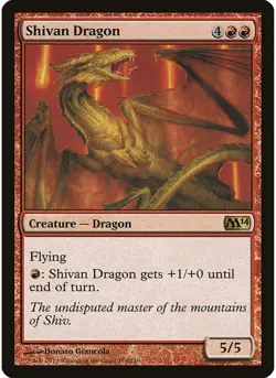 Shivan Dragon 154 MTG NM - Magic 2014 (M14) - Image 1