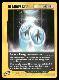 Pokemon Cards Bounce Energy 142/144 Skyridge WOTC Uncommon NM - Image 1