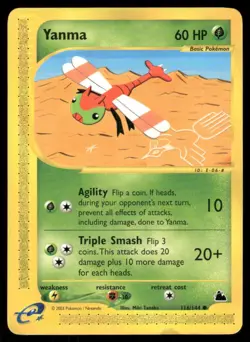 Pokemon Cards Yanma 116/144 Skyridge WOTC Common NM *2 - Image 1