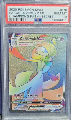 Pokemon Champion's Path Gardevoir VMAX 076/073 Rainbow Secret GEM MINT PSA 10 - Image 1
