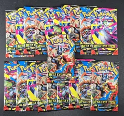 Pokemon ME1 Mega Evolution Booster Pack New Sealed Lot of 20 Random Art - Image 1