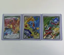 Pokemon TCG First Partner Illustration Collection Series 1 Kanto GEN 1 Starters - Image 1