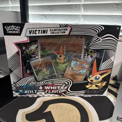 Black Bolt & White Flare Victini Illustration Collection Box Pokemon - Image 1