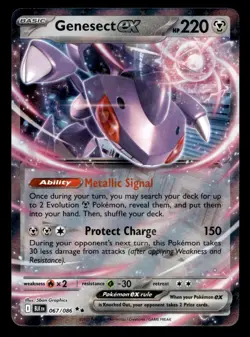 Genesect ex 067/086 Double Rare Black Bolt Pokemon NM - Image 1
