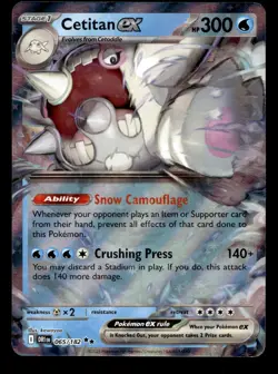 Cetitan ex 065/182 Double Rare Destined Rivals Pokemon NM - Image 1
