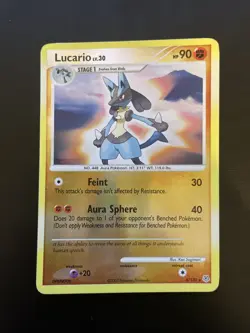 Pokemon TCG 2007 Lucario Reverse Holo Rare Diamond and Pearl 6/130 (HP) - Image 1