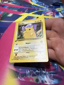 *DMG* PIKACHU 1999 Pokemon Base Set 1st Edition German #58/102 YELLOW CHEEKS - Image 2