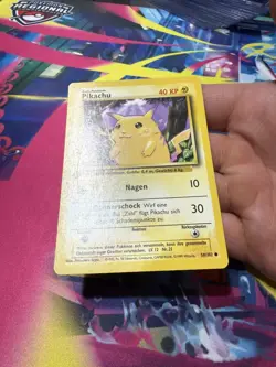 *DMG* PIKACHU 1999 Pokemon Base Set 1st Edition German #58/102 YELLOW CHEEKS - Image 4