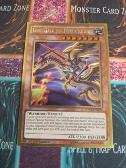 Yu-Gi-Oh! TCG Lord Gaia the Fierce Knight MVP1-EN050 Gold Rare 1st Edition NM - Image 1