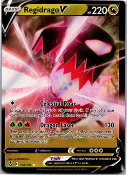Regidrago V - SWSH12: Silver Tempest 135/195 - Ultra Rare - NM Pokemon TCG - Image 1