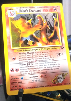 1999 Pokemon Gym Challenge Blaine's Charizard 2/132 Holo - NM+ - Image 2