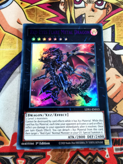 Red-Eyes Flare Metal Dragon lds1-en015 *PURPLE* 1st Ed (NM) Ultra Rare Yu-Gi-Oh! - Image 1