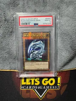 2024 YU-GI-OH! MP24-25TH ANV TIN: DUELING MIRRORS BLUE-EYES WHITE DRAGON PSA 10 - Image 1