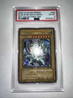 2002 Yugioh Collector's Tins BLUE-EYES WHITE DRAGON BPT-003 Secret Rare PSA 6 - Image 1