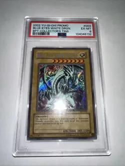 2002 Yugioh Collector's Tins BLUE-EYES WHITE DRAGON BPT-003 Secret Rare PSA 6 - Image 2