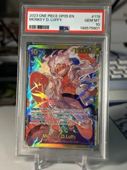 Monkey D Luffy OP05-119 SEC PSA 10 One Piece Card Game Awakening Of The New Era - Image 1
