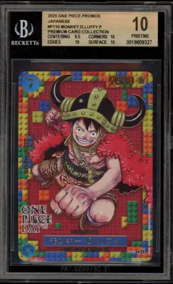 One Piece CCG Monkey.D.Luffy Premium Card Coll. Promo P-110 BGS 10 Pristine - Image 1