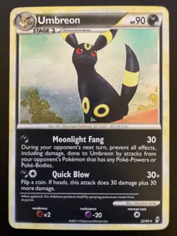 Pokemon TCG Umbreon Holo Rare Card 22/95 Call of Legends 2011 - Image 1