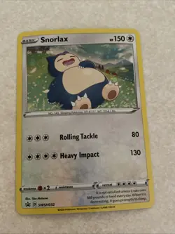 Snorlax SWSH032 Holo Promo Sword & Shield Promo Pokemon Card - Image 1