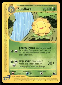 Pokemon Cards Sunflora 105/144 Skyridge WOTC Common NM - Image 1