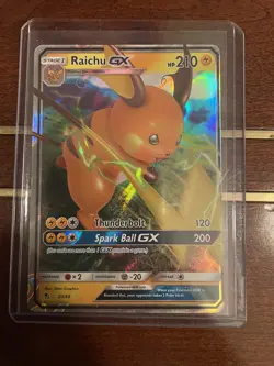 Raichu GX 20/68 Hidden Fates- NM Ultra Rare Full Art Pokemon Card - Image 1