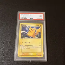 Graded PSA 9 MINT Pikachu 2005 Pokemon Card 60/106 EX Emerald - Image 1