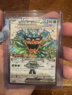 Pokemon TCG Card Teal Mask Ogerpon EX #190/167 Ultra Rare Twilight Masquerade - Image 1