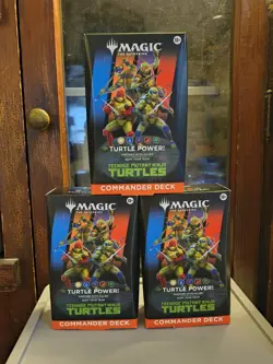 MTG Teenage Mutant Ninja Turtles Commander Deck (3) Factory Sealed Boxes - Image 1