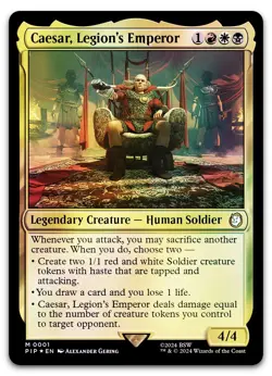 Caesar, Legion's Emperor #1 (Foil) (NM) Fallout PIP Magic MTG - Image 1