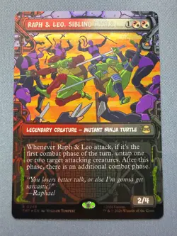 Raph & Leo, Sibling Rivals (Showcase) *FOIL* NM Teenage Mutant Ninja Turtles 249 - Image 1