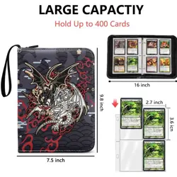 Yu-Gi-Oh Red-Eyes Black Dragon Card Binder 4-Pocket Card Holder - TCG Collection - Image 2