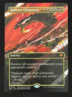 1x MTG Ruinous Ultimatum (Borderless) - Special Guests (SPG) (TDM) #108 - Magic - Image 1