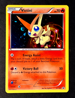 2017 Pokemon VICTINI Black Star Promo COSMOS HOLO Card #XY189 - HD GALAXY SWIRL - Image 1