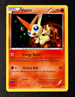 2017 Pokemon VICTINI Black Star Promo COSMOS HOLO Card #XY189 - HD GALAXY SWIRL - Image 2
