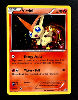 2017 Pokemon VICTINI Black Star Promo COSMOS HOLO Card #XY189 - HD GALAXY SWIRL - Image 3