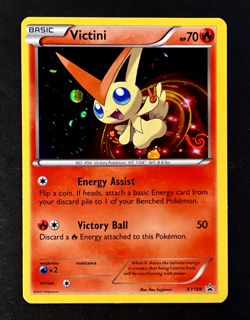 2017 Pokemon VICTINI Black Star Promo COSMOS HOLO Card #XY189 - HD GALAXY SWIRL - Image 4