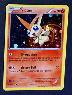2017 Pokemon VICTINI Black Star Promo COSMOS HOLO Card #XY189 - HD GALAXY SWIRL - Image 5