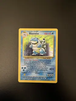 Pokemon Blastoise Holo Rare Base Set 2/102 Unlimited MP - Image 1