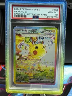 PSA 10 Pikachu Ex 238/191 Special Illustration Rare SIR Surging Sparks Pokemon - Image 1