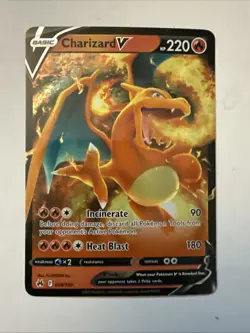 Pokemon TCG Charizard V Holo 18/159 Crown Zenith NM - Image 1