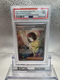 2023 English Pokemon Scarlet & Violet 151 Erika's Invitation #203/165 PSA 9 - Image 1