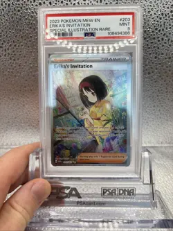2023 English Pokemon Scarlet & Violet 151 Erika's Invitation #203/165 PSA 9 - Image 3