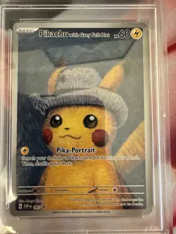 Pikachu with Grey Felt Hat PSA 9 Mint Van Gogh Pokemon - Image 5