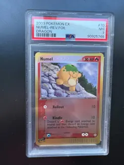 Pokemon Numel Reverse Holo Ex Dragon 69/97 PSA 7 NM - Image 1