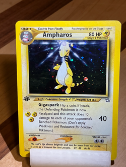 Ampharos #1 1st Edition - Neo Genesis 2000 Pokemon - 1/111 Holo Rare *1 Owner* - Image 1