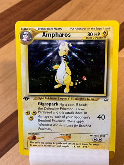 Ampharos #1 1st Edition - Neo Genesis 2000 Pokemon - 1/111 Holo Rare *1 Owner* - Image 3