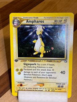 Ampharos #1 1st Edition - Neo Genesis 2000 Pokemon - 1/111 Holo Rare *1 Owner* - Image 5
