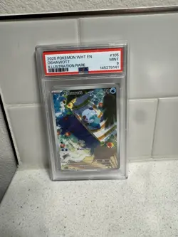 Pokemon TCG Oshawott Illustration Rare White Flare 105/086 PSA 9 Mint - Image 1