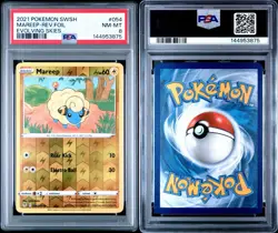 2021 Pokemon SWSH Evolving Skies Mareep Reverse Foil #054 PSA 8 NM-MT - Image 3